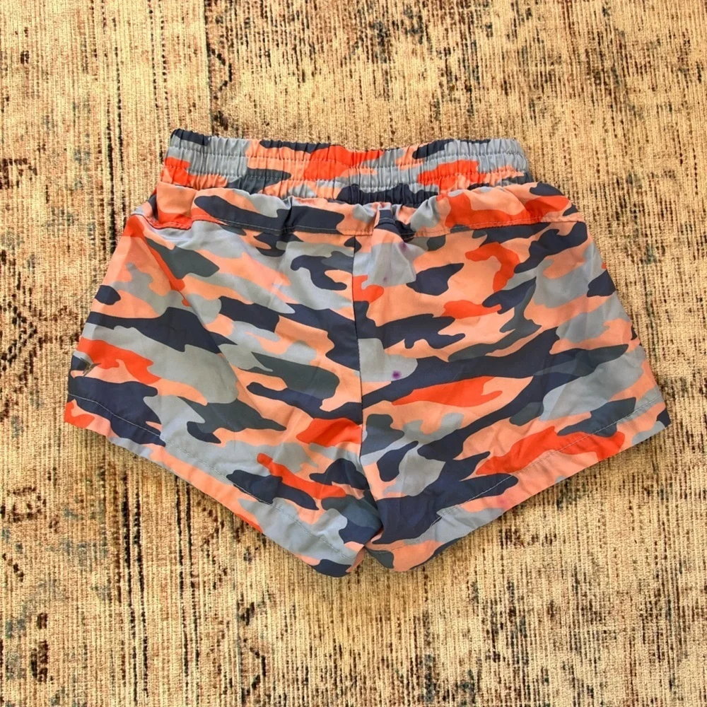Old Navy Orange and Blue Camouflage Shorts Relaxed Fit